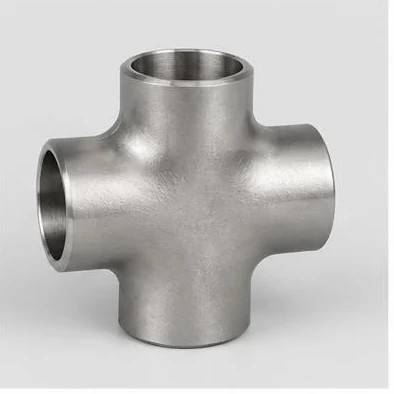 Steel four-way cross pipe fitting