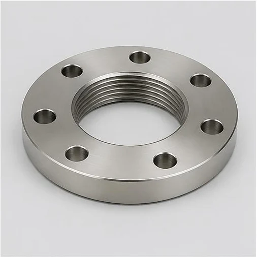 Steel threaded flange with internal threads
